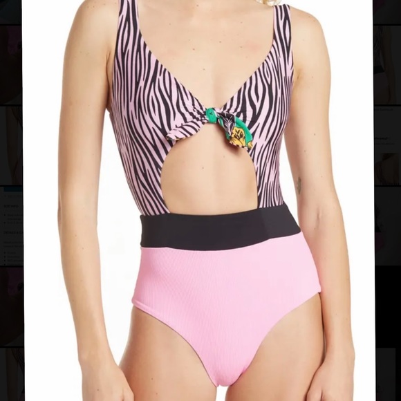 MAAJI Striped Fantasy Sherbet One-Piece
Swimsuit. Reversible, size small - Picture 5 of 11